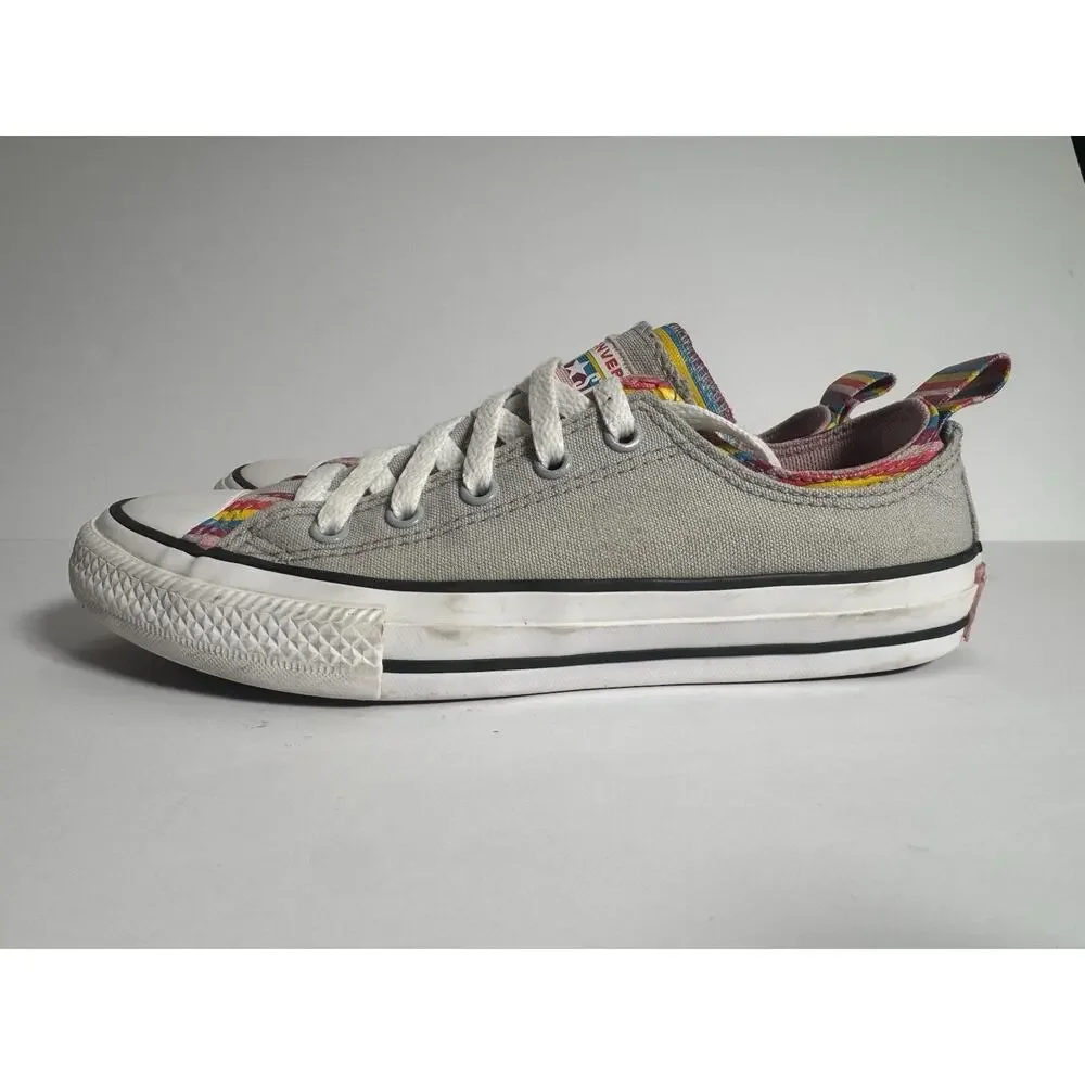 Converse Chuck Taylor All Star Double Upper Stripe Rainbow Sneakers Youth 4